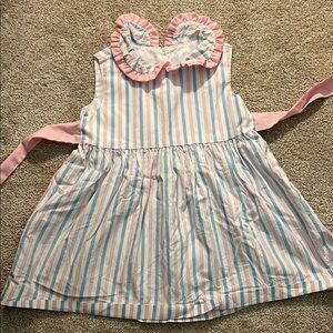 Stylish Blue and Pink Casual Dress